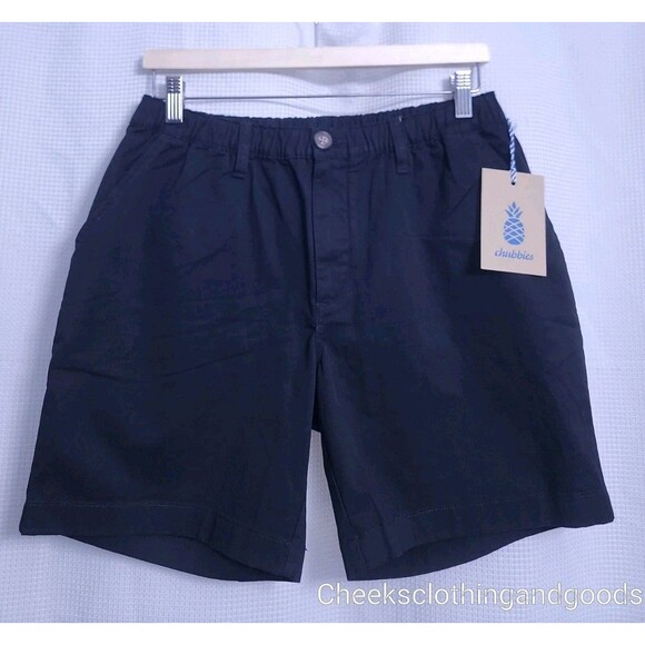 NWT Chubbies Dark & Stormy 7" Inseam Black Shorts Men's size MEDIUM - Picture 1 of 6